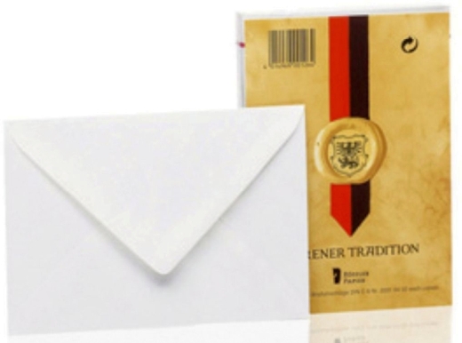 Briefhülle Dürener Tradition - C6, 25 Stück, weiß, Leinen
